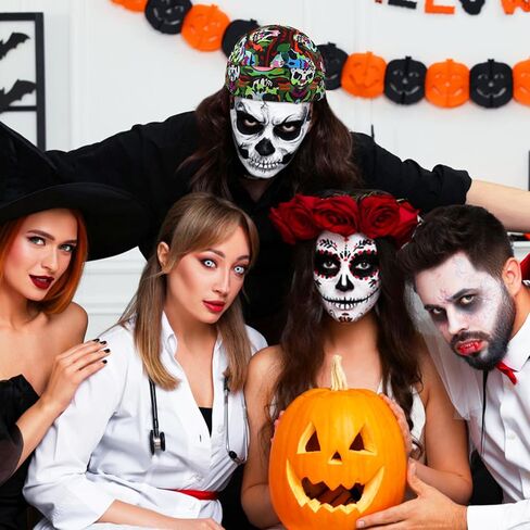 DOCILA 2 Pcs Do Rags for Men Skull Cap Fashion Print Helmet Liner Bandana Beanie Sweat Motorcycle Cycling Sports Accessories in Kuwait