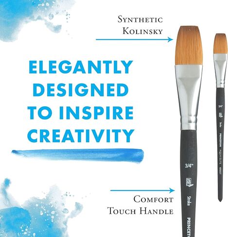 Princeton Aqua Elite, Series 4850, Synthetic Kolinsky Watercolor Paint Brush,Stroke, 1/4 Inch in Kuwait