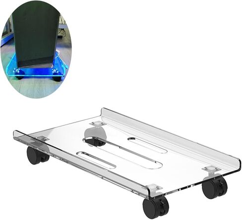 حامل الكمبيوتر المحمول، حامل برج الكمبيوتر الشفاف من الأكريليك، حامل برج الكمبيوتر مع 4 عجلات دوارة، حامل أرضي للكمبيوتر الشخصي جيد التهوية، حامل برج الكمبيوتر تحت المكتب لمعظم أجهزة الكمبيوتر التي تتحرك على الأرض والسجاد in Kuwait