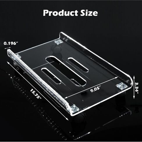 حامل الكمبيوتر المحمول، حامل برج الكمبيوتر الشفاف من الأكريليك، حامل برج الكمبيوتر مع 4 عجلات دوارة، حامل أرضي للكمبيوتر الشخصي جيد التهوية، حامل برج الكمبيوتر تحت المكتب لمعظم أجهزة الكمبيوتر التي تتحرك على الأرض والسجاد in Kuwait