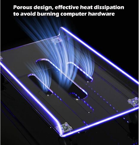 حامل الكمبيوتر المحمول، حامل برج الكمبيوتر الشفاف من الأكريليك، حامل برج الكمبيوتر مع 4 عجلات دوارة، حامل أرضي للكمبيوتر الشخصي جيد التهوية، حامل برج الكمبيوتر تحت المكتب لمعظم أجهزة الكمبيوتر التي تتحرك على الأرض والسجاد in Kuwait