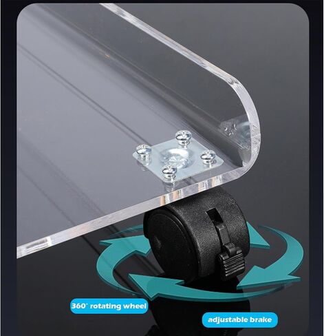 حامل الكمبيوتر المحمول، حامل برج الكمبيوتر الشفاف من الأكريليك، حامل برج الكمبيوتر مع 4 عجلات دوارة، حامل أرضي للكمبيوتر الشخصي جيد التهوية، حامل برج الكمبيوتر تحت المكتب لمعظم أجهزة الكمبيوتر التي تتحرك على الأرض والسجاد in Kuwait