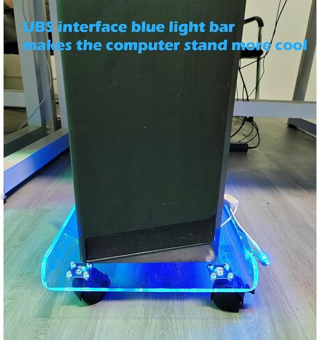حامل الكمبيوتر المحمول، حامل برج الكمبيوتر الشفاف من الأكريليك، حامل برج الكمبيوتر مع 4 عجلات دوارة، حامل أرضي للكمبيوتر الشخصي جيد التهوية، حامل برج الكمبيوتر تحت المكتب لمعظم أجهزة الكمبيوتر التي تتحرك على الأرض والسجاد in Kuwait