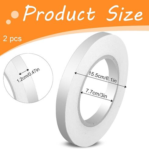 2 Pcs Double-Sided Tape for Clothes Hem Tape No Sew No Iron Sticky Clear Fashion Fabric Tape Strong Adhesive Hemming Tape 1/2 Inch x 164 Feet in Saudi Arabia