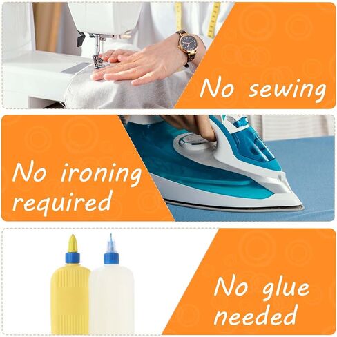 2 Pcs Double-Sided Tape for Clothes Hem Tape No Sew No Iron Sticky Clear Fashion Fabric Tape Strong Adhesive Hemming Tape 1/2 Inch x 164 Feet in Saudi Arabia