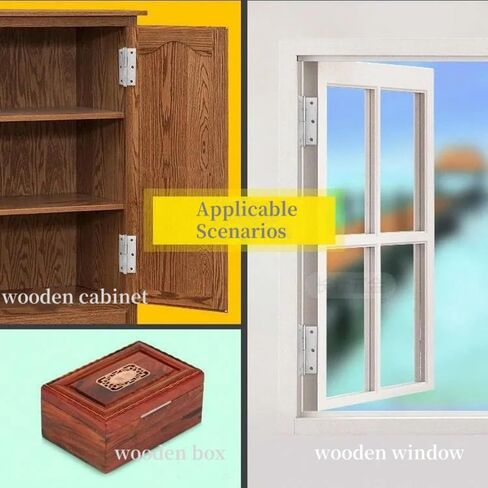 Stainless Steel 3 Inch Folding Butt Hinges for Furniture Door Window Case Lid and Wooden Box Chest, Pack of 4 in Saudi Arabia