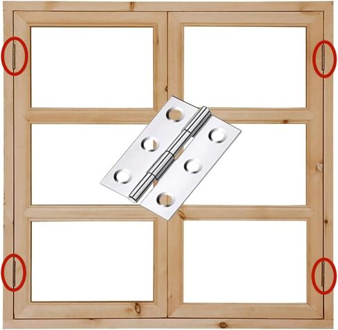 Stainless Steel 3 Inch Folding Butt Hinges for Furniture Door Window Case Lid and Wooden Box Chest, Pack of 4 in Saudi Arabia