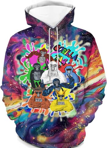 Novelty Casual Gorilla Game Sweatshirt for Men and Women Pullover Long Sleeve Sweatshirt in Saudi Arabia
