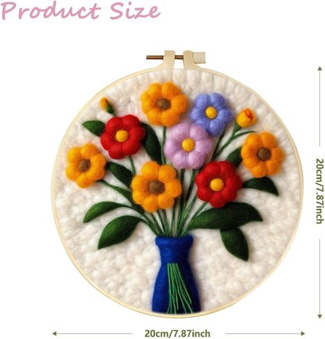Amphol Needle Felting Kit for Beginner – Easy & Fun Wool Needle Felting Set with Needles, Foam Pad, Felt Cloth, and Instructions - Gift Home Decoration in Saudi Arabia