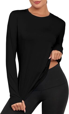 Women's UPF 50+ Long Sleeve Shirts Sun Protection Rash Guard Tee Shirt Quick Dry Workout Yoga Running Hiking Tops in Saudi Arabia