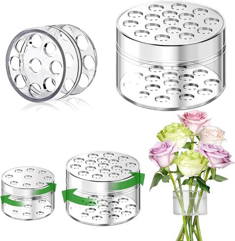 2 pcs Spiral Ikebana Stem Holder,Spiral Stem Holder for Flowers and Plant,Ikebana Stem Holder for Flowers,Spiral DIY Bouquet Twister for Flower Arrangement, Floral Arranging Holder for Vase,Clear,S,L in Saudi Arabia