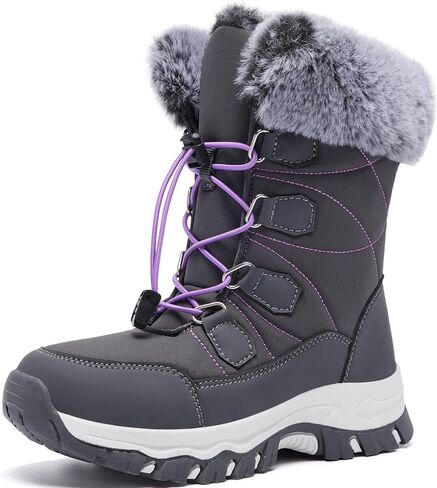Women's Snow Boots Winter Warm Fur Lined Water-Resistant Outdoor Anti-Slip Boot in Saudi Arabia