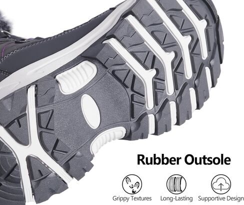Women's Snow Boots Winter Warm Fur Lined Water-Resistant Outdoor Anti-Slip Boot in Saudi Arabia