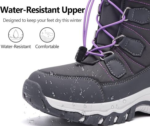 Women's Snow Boots Winter Warm Fur Lined Water-Resistant Outdoor Anti-Slip Boot in Saudi Arabia