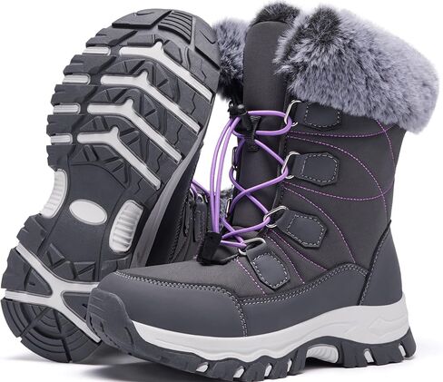Women's Snow Boots Winter Warm Fur Lined Water-Resistant Outdoor Anti-Slip Boot in Saudi Arabia