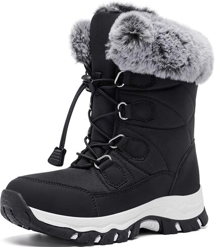 Women's Snow Boots Winter Warm Fur Lined Water-Resistant Outdoor Anti-Slip Boot in Saudi Arabia