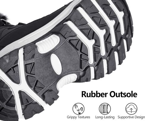 Women's Snow Boots Winter Warm Fur Lined Water-Resistant Outdoor Anti-Slip Boot in Saudi Arabia