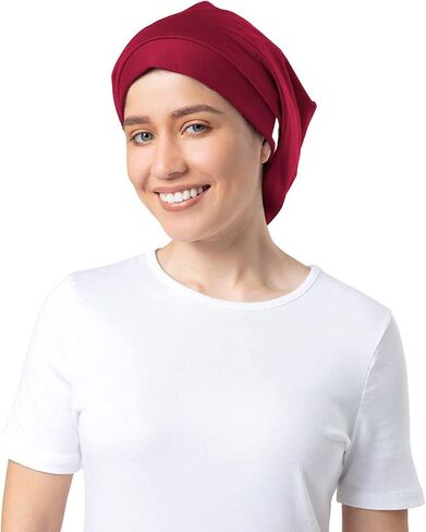 قبعة المطر النسائية Hairbrella Lite للشعر الطويل - قبعة حماية الشعر مقاومة للماء مبطنة بالساتان مع حزام قابل للتعديل | قابلة للطي in Kuwait