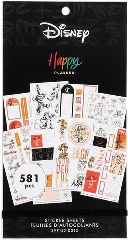 مجموعة ملصقات ديزني Happy Planner للمخططين والتقويمات والمجلات، ملصقات سهلة التقشير، ملحقات سجل القصاصات، جمال ديزني النائم، 30 ورقة، 498 ملصقًا إجماليًا in Saudi Arabia