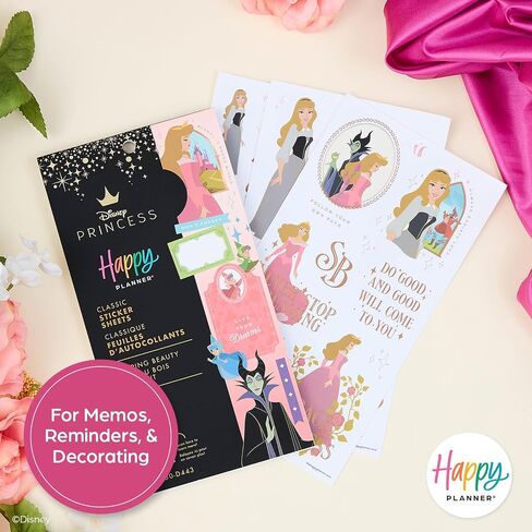 مجموعة ملصقات ديزني Happy Planner للمخططين والتقويمات والمجلات، ملصقات سهلة التقشير، ملحقات سجل القصاصات، جمال ديزني النائم، 30 ورقة، 498 ملصقًا إجماليًا in Saudi Arabia