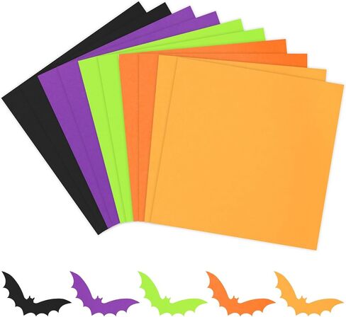 AnyDesign 50 Sheet 12 x 12 Inch Assorted Autumn Colored Card Stock Paper Red Yellow Green Brown Scrapbook Paper for Fall Thanksgiving DIY Maple Leaves Card Making School Office Home Supplies, 65lb in Saudi Arabia