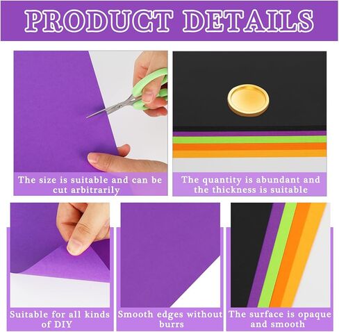 AnyDesign 50 Sheet 12 x 12 Inch Assorted Autumn Colored Card Stock Paper Red Yellow Green Brown Scrapbook Paper for Fall Thanksgiving DIY Maple Leaves Card Making School Office Home Supplies, 65lb in Saudi Arabia