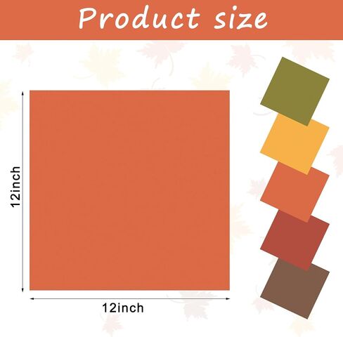 AnyDesign 50 Sheet 12 x 12 Inch Assorted Autumn Colored Card Stock Paper Red Yellow Green Brown Scrapbook Paper for Fall Thanksgiving DIY Maple Leaves Card Making School Office Home Supplies, 65lb in Saudi Arabia