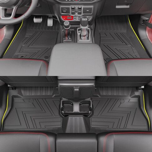 حصيرة سرير شاحنة Xipoo TPE متوافقة مع 2020-2024 Jeep Gladiator JT أرضية حصيرة استبدال حصيرة الشاحنة الخلفية لملحقات 2020-2024 Jeep Gladiator JT (حصيرة الشاحنة + حصيرة الأرضية) in Kuwait