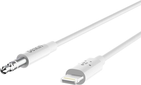 بلكن كابل صوت 3.5 ملم مع موصل لايتنينج AV10172bt03-WHT - ابيض in Kuwait