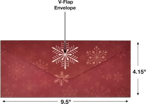 120 Christmas Ornament Bells Envelopes #10 Holiday Red Ornaments Envelope Invitations Letter Standard Glue Seal Closure for Wedding Stationary Office Business Letters Notes Mailing Supplies in Saudi Arabia