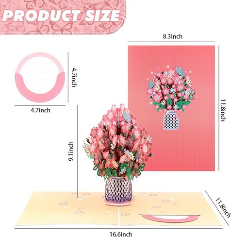 Pop Up Cards Birthday,Happy Birthday Card,8" X 6" Cover - Includes Envelope and Note Tag,Pop Up Birthday Cards for Women Men Kid Girl in Kuwait