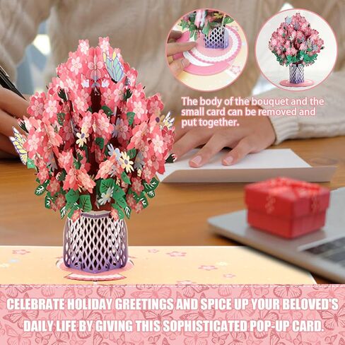 Pop Up Cards Birthday,Happy Birthday Card,8" X 6" Cover - Includes Envelope and Note Tag,Pop Up Birthday Cards for Women Men Kid Girl in Kuwait