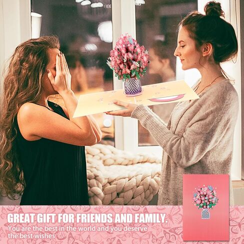 Pop Up Cards Birthday,Happy Birthday Card,8" X 6" Cover - Includes Envelope and Note Tag,Pop Up Birthday Cards for Women Men Kid Girl in Kuwait