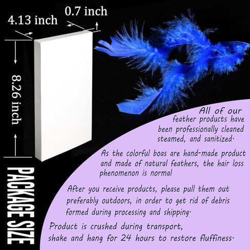 Blue Turkey Feather Trim Fringe for DIY Dress Skirt Crafts，Feathers Trim by The Yard Width 4-6 inches Costumes Decoration per Pack of 2 Yards in Saudi Arabia