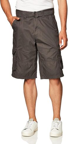Southpole Men's Ripstop Belted Cargo Shorts in Kuwait