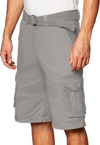 Southpole Men's Ripstop Belted Cargo Shorts in Kuwait