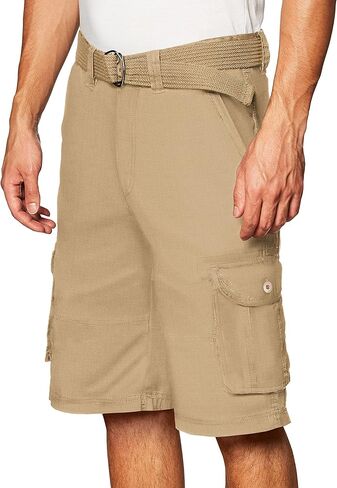Southpole Men's Ripstop Belted Cargo Shorts in Kuwait