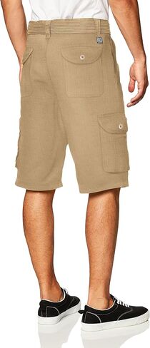 Southpole Men's Ripstop Belted Cargo Shorts in Kuwait