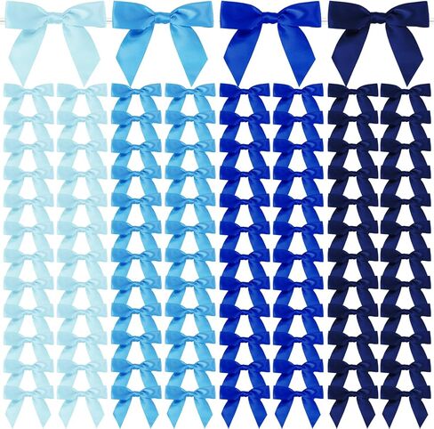 Twist Tie Bows, 100 Pcs Satin Twist Tie Bows for Treat Bag Satin Ribbon Tie Bows for Tying Up Packages Present Bags Bakery Candy Bags Decorating Ribbon Bow Gift Wrap Bows (sage Green) in Kuwait