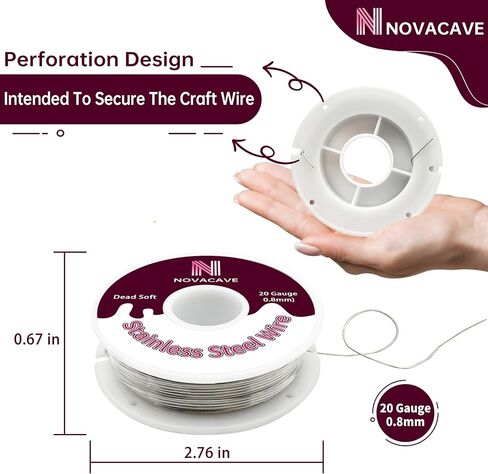 304 Stainless Steel Wire for Jewelry Making,20 Gauge (80Ft, 3.5OZ) Sculpting Wire Jewelry Making Wire Bailing Wire for Craft in Saudi Arabia