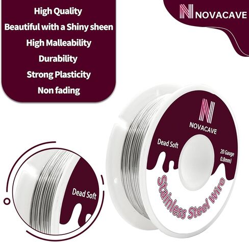 304 Stainless Steel Wire for Jewelry Making,20 Gauge (80Ft, 3.5OZ) Sculpting Wire Jewelry Making Wire Bailing Wire for Craft in Saudi Arabia