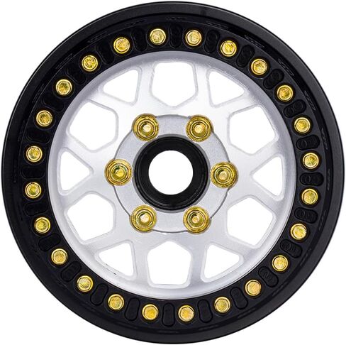 4 قطع CNC من الألومنيوم 1.9 Beadlock عجلة محور العجلة لسيارة 1/10 RC الزاحفة SCX10 RC4WD D90 TRX4 Capra VS4-10 CC01 LCG ترقيات الإطارات (فضي) in Saudi Arabia