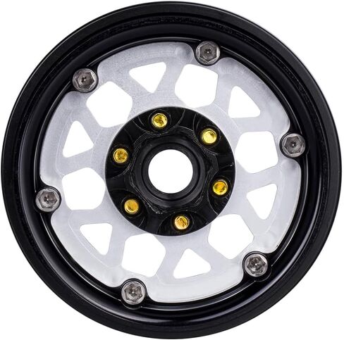 4 قطع CNC من الألومنيوم 1.9 Beadlock عجلة محور العجلة لسيارة 1/10 RC الزاحفة SCX10 RC4WD D90 TRX4 Capra VS4-10 CC01 LCG ترقيات الإطارات (فضي) in Saudi Arabia