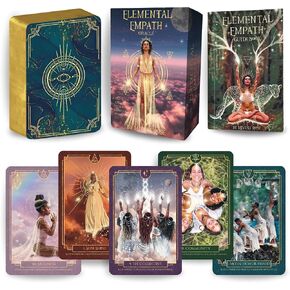 Earth Moon Magick Elemental Empath Tarot Card Set - 52 Cards with Guidebook Promotes Clarity, Spiritual Awakening - Recycled Paper Cards with Guide Book