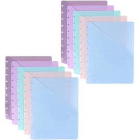 Discbound Dividers with Pockets Discbound Notebook 7x9.25'' Divider 9 Disc Bound Classic Size Planner Inserts Pocket 5pcs Plastic Index Dividers for Binder Folder Office