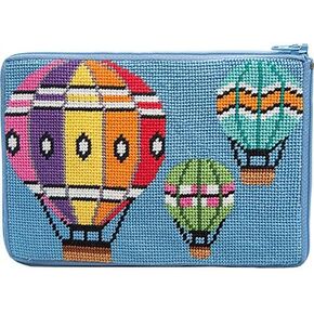 Stitch & Zip Needlepoint Purse Kit- Balloons in Flight