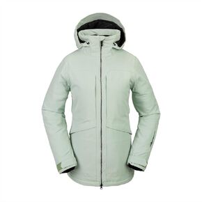 Volcom Women's Standard Shelter 3D Stretch Insulated Snowboard Ski Winter Hooded Jacket, Sage Frost S4