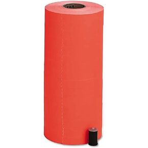 Monarch 1110 Fluorescent Red One Line Price Marker Labels - 16 Rolls, Blank Pricing Labels for Monarch 1110 Pricing Tag Gun - 7/16 x 3/4 Inches, (925019)