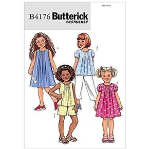 BUTTERICK PATTERNS B4176 Children's/Girls' Top, Dress, Shorts and Pants, Size 2-3-4-5