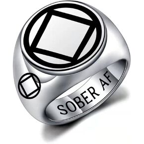 NA Rings Sobriety Gift Narcotics Anonymous Jewelry Recovery NA Narcotics Anonymous Gift Addiction Recovery Gift New Beginnings Gift